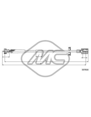 Árbol flexible del velocímetro Metalcauch 81245 - MC CABLE CUENTAKILOMETROS SEI COFLE