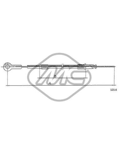 Cable del acelerador Metalcauch 81413 - MC CABLE ACELER. 500ALL - 126 COFLE