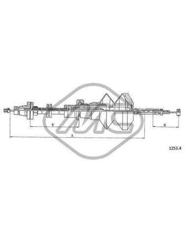 Cable del acelerador Metalcauch 81419 - MC CABLE ACELER. UNO45 MOT. F COFLE