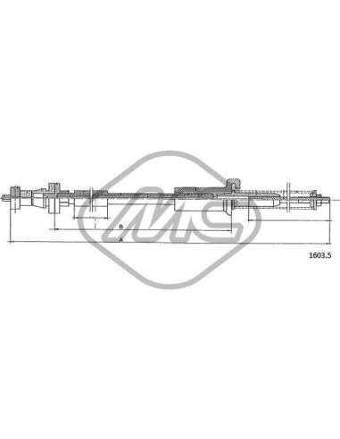 Cable del acelerador Metalcauch 81424 - MC CABLE ACELER. REGATA 70-85 COFLE