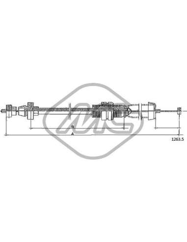 Cable del acelerador Metalcauch 81472 - MC CABLE ACELER. DUNA 60 - 70 COFLE