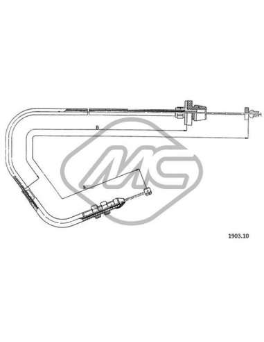 Cable del acelerador Metalcauch 81499 - MC CABLE ACELER. Y 10 1,0 - 1 COFLE