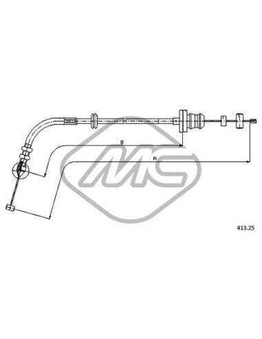 Cable del acelerador Metalcauch 81512 - MC CABLE ACELER. PUNTO 55 - 6 COFLE