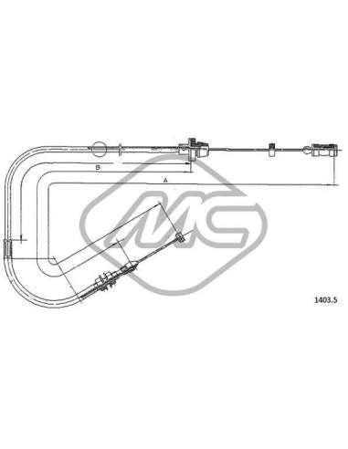 Cable del acelerador Metalcauch 81513 - MC CABLE ACELER. CINQUECENTO COFLE