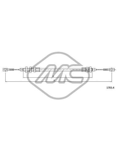 Cable del acelerador Metalcauch 81524 - MC CABLE ACELER. DAILY 30.8 - COFLE