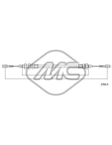 Cable del acelerador Metalcauch 81525 - MC CABLE ACELER. DAILY 35.10- COFLE