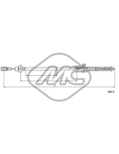 Cable del acelerador Metalcauch 81527 - MC CABLE ACELER. BRAVA DS - B COFLE