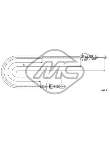 Cable del acelerador Metalcauch 81528 - MC CABLE ACELER. BRAVO 1,6 COFLE