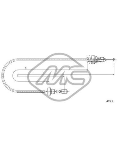 Cable del acelerador Metalcauch 81532 - MC CABLE ACELER. BRAVO ALL COFLE