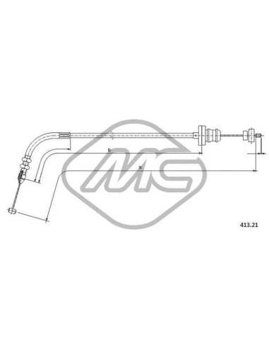 Cable del acelerador Metalcauch 81542 - MC CABLE ACELER. PUNTO 55-60- COFLE