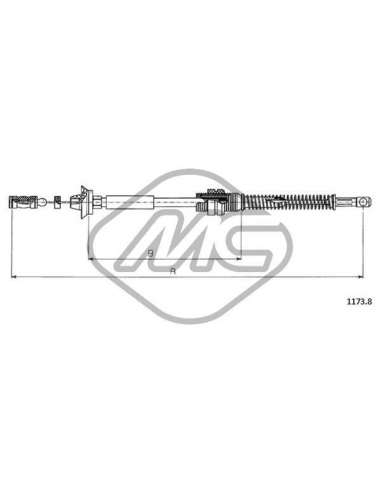 Cable del acelerador Metalcauch 81548 - MC CABLE ACELER. DUCATO DS 2, COFLE