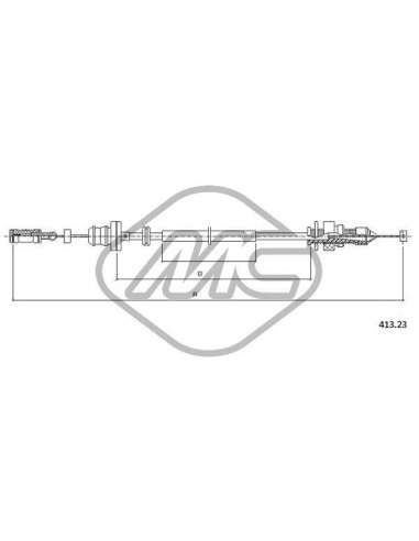 Cable del acelerador Metalcauch 81552 - MC CABLE ACELER. PUNTO 85 1,2 COFLE