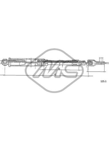 Cable de arranque Metalcauch 81570 - MC CABLE STARTER 500 D - F - MEYLE-ORIGINAL Quality