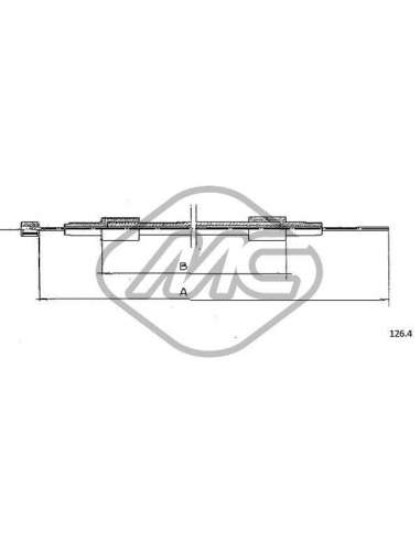 Cable del capó del motor Metalcauch 81588 - MC CABLE CAPO 500 F - L- R CLASSIC