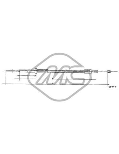 Cable del capó del motor Metalcauch 81602 - MC CABLE CAPO DUCATO ALL CLASSIC