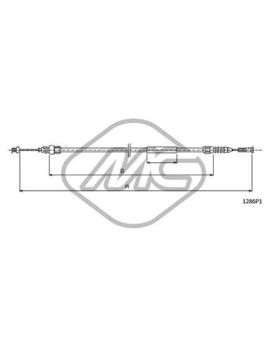 Cable del capó del motor Metalcauch 81609 - MC CABLE CAPO PUNTO ALL CLASSIC