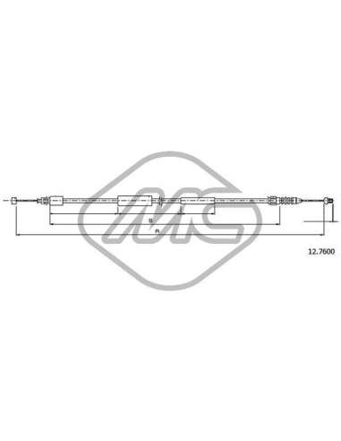 Cable del capó del motor Metalcauch 81616 - MC CABLE CAPO IDEA CLASSIC