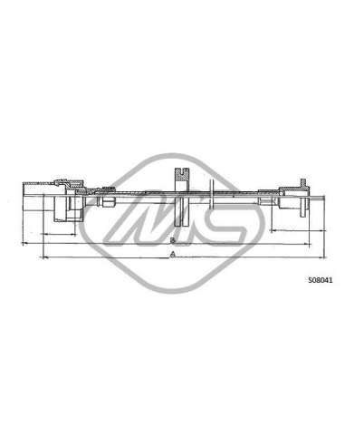 Árbol flexible del velocímetro Metalcauch 81718 - MC CABLE CUENTAKILOMETROS TRA COFLE