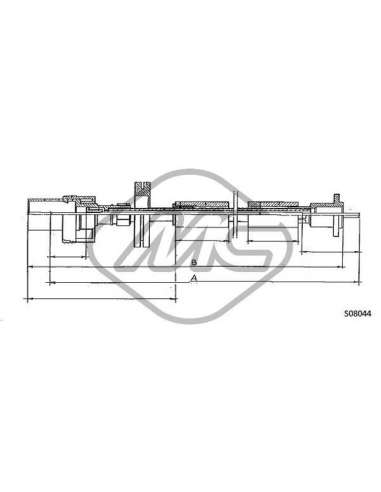 Árbol flexible del velocímetro Metalcauch 81726 - MC CABLE CUENTAKILOMETROS TRA COFLE