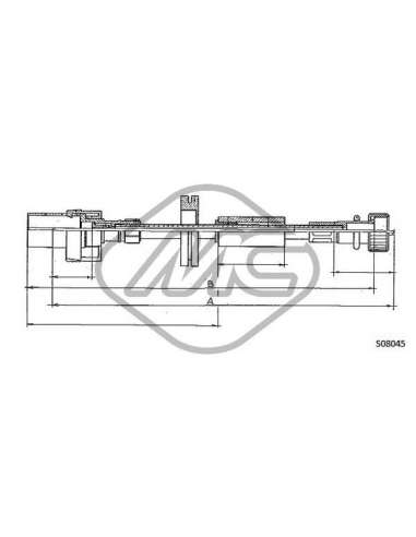 Árbol flexible del velocímetro Metalcauch 81727 - MC CABLE CUENTAKILOMETROS TRA COFLE