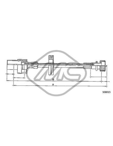 Árbol flexible del velocímetro Metalcauch 81730 - MC CABLE CUENTAKILOMETROS ESC COFLE