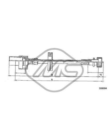 Árbol flexible del velocímetro Metalcauch 81733 - MC CABLE CUENTAKILOMETROS FIE COFLE