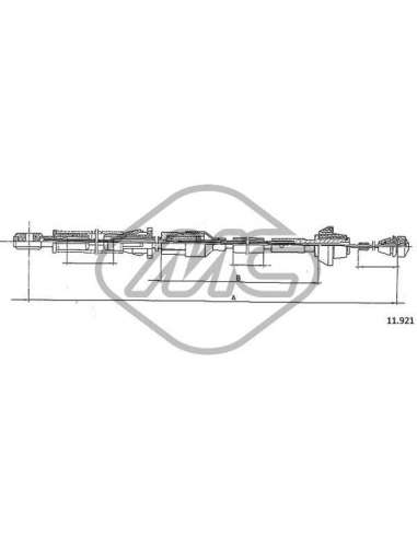 Cable del acelerador Metalcauch 81876 - MC CABLE ACELER. FIESTA DIESE COFLE