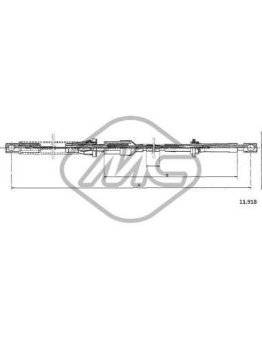 Cable del acelerador Metalcauch 81879 - MC CABLE ACELER. ESCORT 1,3 - COFLE