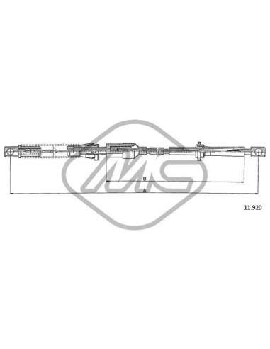 Cable del acelerador Metalcauch 81895 - MC CABLE ACELER. TRANSIT BENZ COFLE