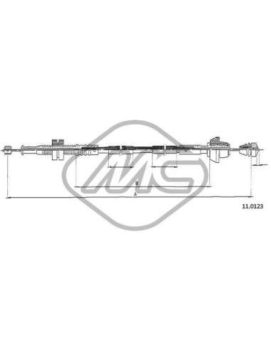 Cable del acelerador Metalcauch 81903 - MC CABLE ACELER. FIESTA 1,4 COFLE