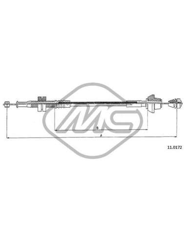 Cable del acelerador Metalcauch 81907 - MC CABLE ACELER. ESCORT 1,3 COFLE