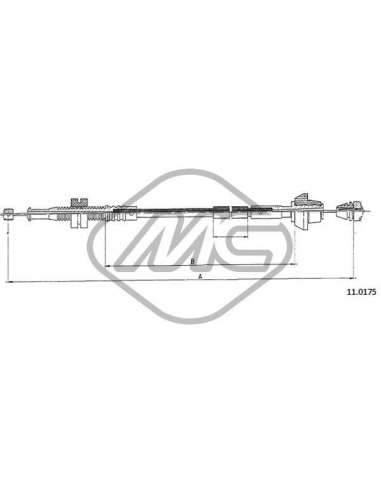 Cable del acelerador Metalcauch 81910 - MC CABLE ACELER. ESCORT 1,6I COFLE