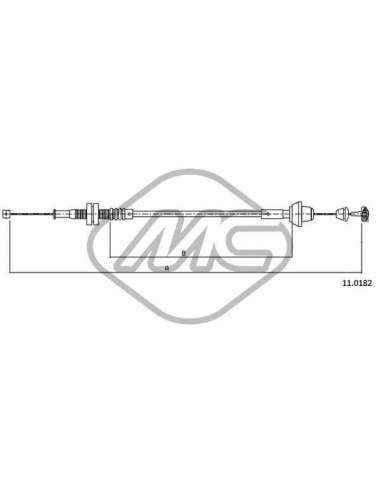 Cable del acelerador Metalcauch 81915 - MC CABLE ACELER. ESCORT 1,4-1 COFLE