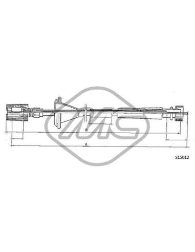 Árbol flexible del velocímetro Metalcauch 82081 - MC CABLE CUENTAKILOMETROS Y 1