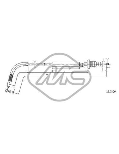 Cable del acelerador Metalcauch 82128 - MC CABLE ACELER. Y ALL COFLE