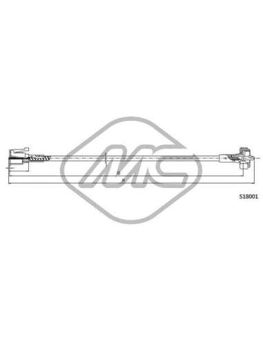 Árbol flexible del velocímetro Metalcauch 82242 - MC CABLE CUENTAKILOMETROS L20