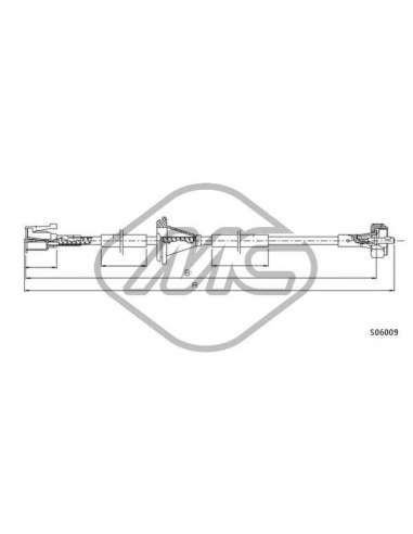 Árbol flexible del velocímetro Metalcauch 82292 - MC CABLE CUENTAKILOMETROS MIC