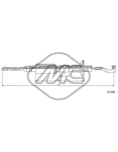 Cable de accionamiento, accionamiento del embrague Metalcauch 82380 - MC CABLE ENBR. ASCONA C ALL