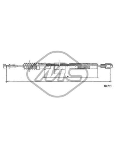 Cable de accionamiento, accionamiento del embrague Metalcauch 82387 - MC CABLE ENBR. ASCONA B 1,6-1