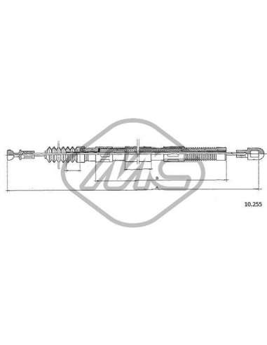 Cable de accionamiento, accionamiento del embrague Metalcauch 82393 - MC CABLE ENBR. KADETT B