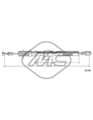 Cable de accionamiento, accionamiento del embrague Metalcauch 82394 - MC CABLE ENBR. RECORD C-D 1,7