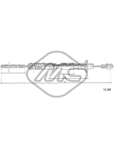 Cable de accionamiento, accionamiento del embrague Metalcauch 82398 - MC CABLE ENBR. ASCONA B 1,6-1