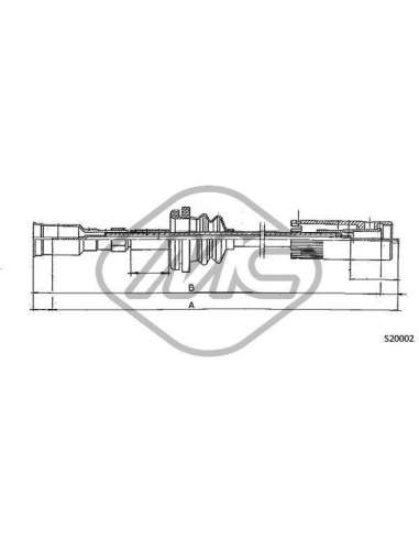 Árbol flexible del velocímetro Metalcauch 82430 - MC CABLE CUENTAKILOMETROS COR