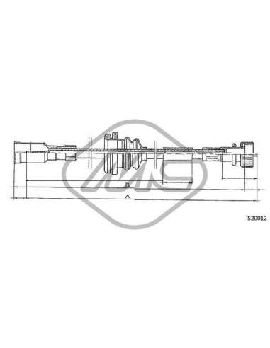 Árbol flexible del velocímetro Metalcauch 82432 - MC CABLE CUENTAKILOMETROS ASC