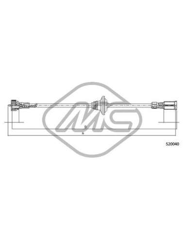 Árbol flexible del velocímetro Metalcauch 82447 - MC CABLE CUENTAKILOMETROS OME