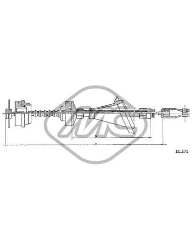 Cable de accionamiento, accionamiento del embrague Metalcauch 82687 - MC CABLE ENBR. 104 ALL-TALBOT