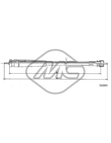 Árbol flexible del velocímetro Metalcauch 82742 - MC CABLE CUENTAKILOMETROS 504