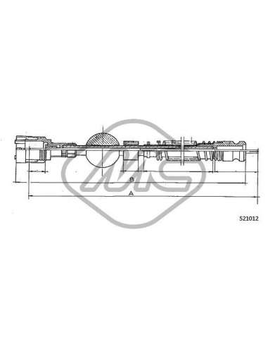 Árbol flexible del velocímetro Metalcauch 82750 - MC CABLE CUENTAKILOMETROS 205