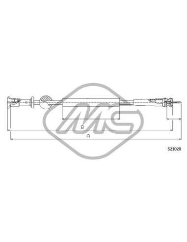 Árbol flexible del velocímetro Metalcauch 82758 - MC CABLE CUENTAKILOMETROS 306