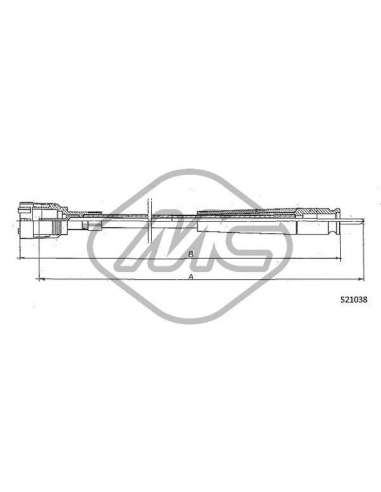 Árbol flexible del velocímetro Metalcauch 82759 - MC CABLE CUENTAKILOMETROS 504